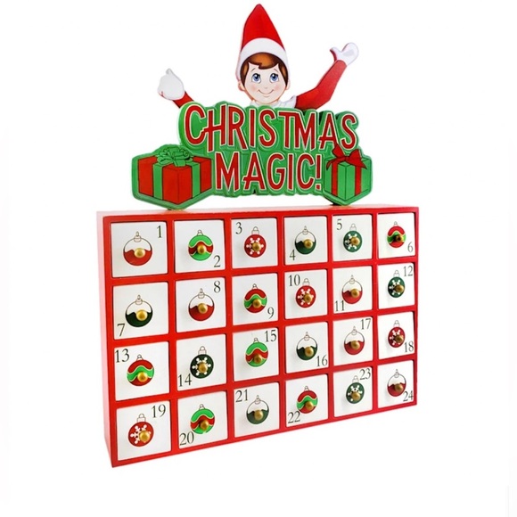 NWT Wooden Elf on the shelf advent Calendar Christmas decor - Picture 2 of 4